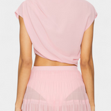 Jupe Nalia en Chiffon avec Taille Élastique et Couches Flottantes