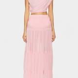 Jupe Nalia en Chiffon avec Taille Élastique et Couches Flottantes