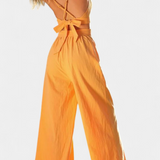 Valentina Ensemble de Gilet en Dentelle à Dos Nu et Pantalons Amples