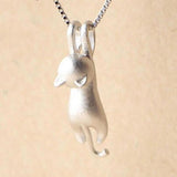Collier en Argent Sterling avec Chat Joueur