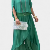 Maravilla Ensemble Fluide de Deux Pièces avec Top Ample et Jupe Asymétrique