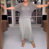 Alma - Robe élégante 2 pièces + top perforé