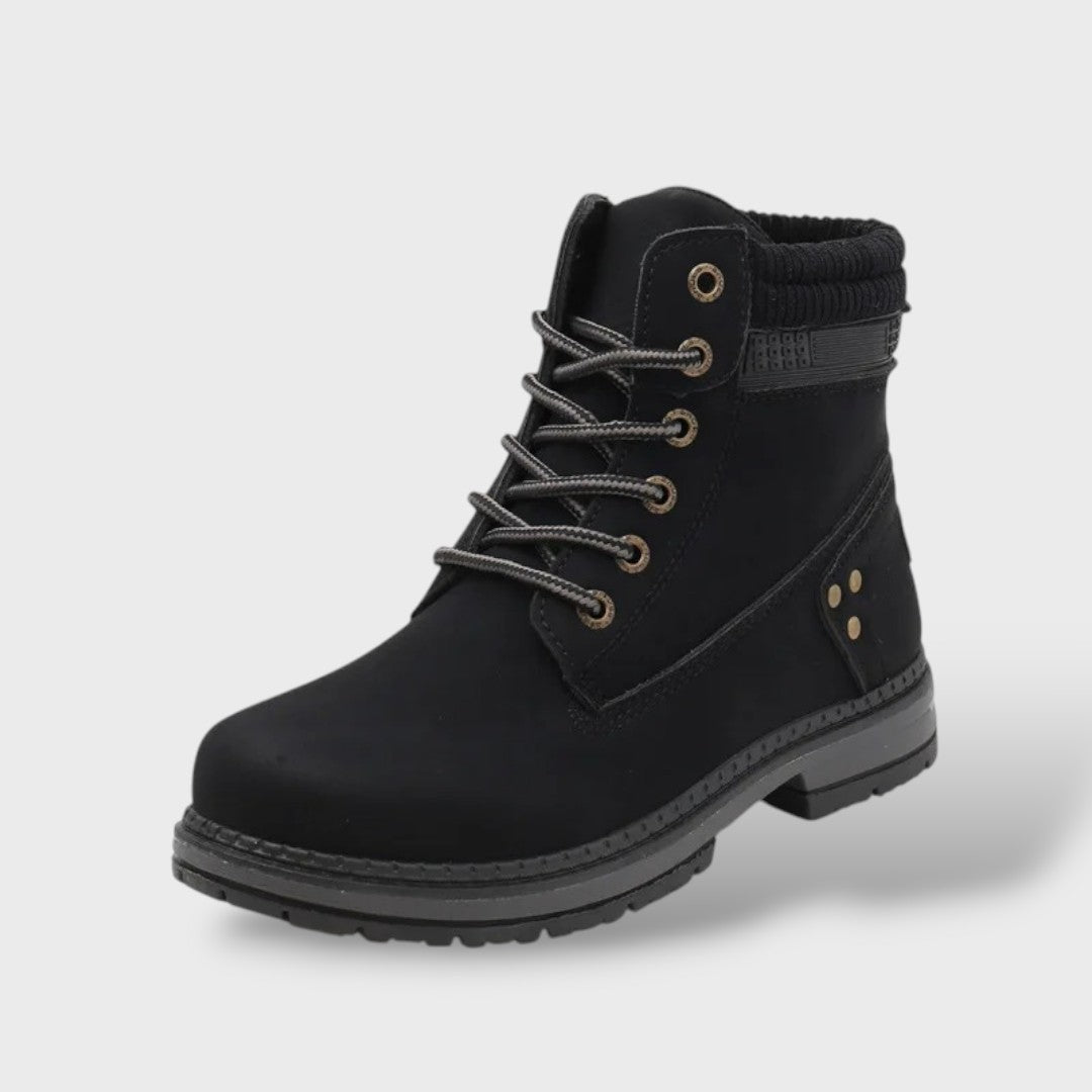 Bottines de Neige Femme avec Semelle Épaisse et Doublure Chaude