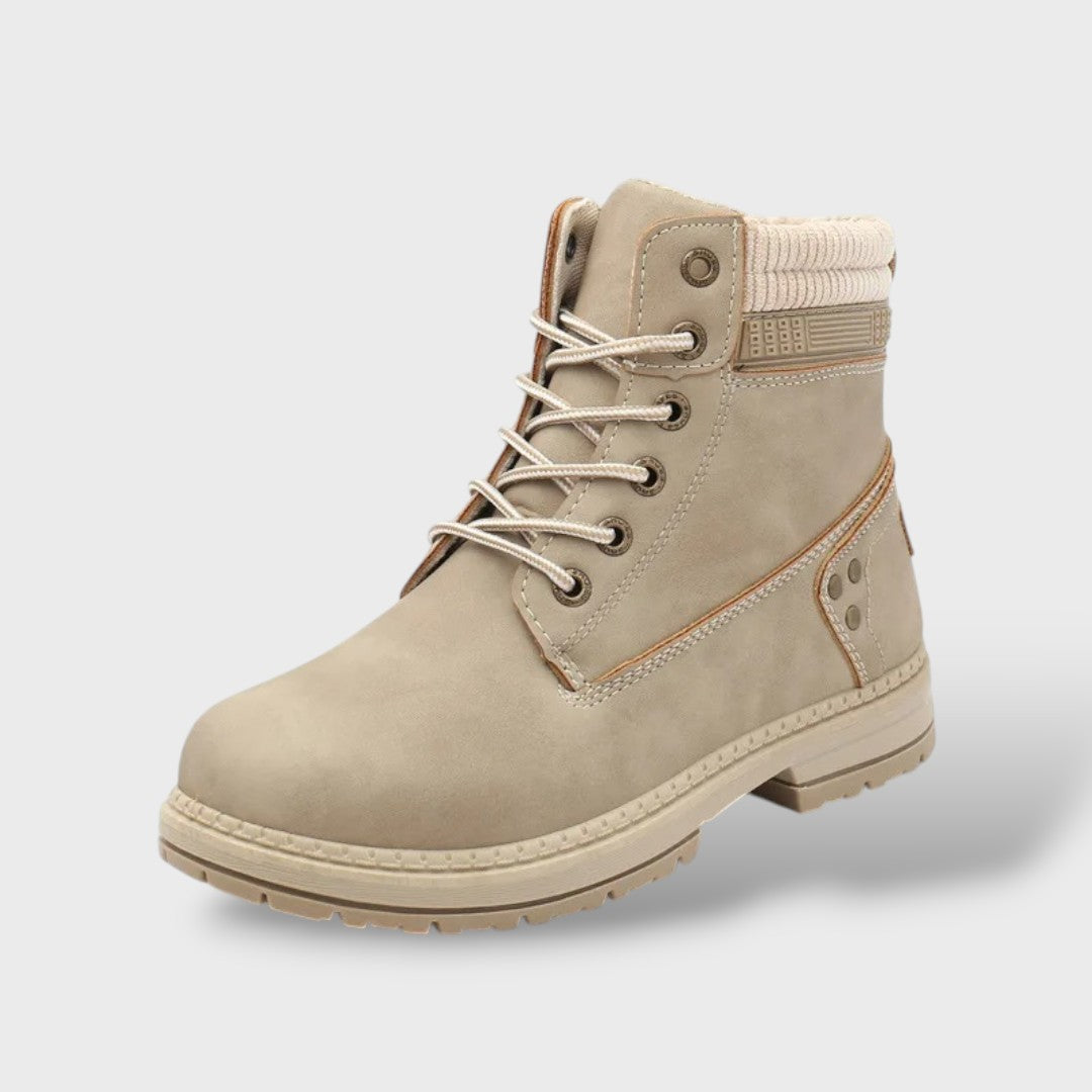 Bottines de Neige Femme avec Semelle Épaisse et Doublure Chaude
