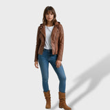 Lucía| Bottines en Daim à Bout Rond et Fermeture Éclair pour Femme